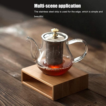 Бамбукова нагревател за чай Държач за отопление на свещи Нагревател за чайник Термостат Основа за температура на виното Чайник Изолация на печка в японски стил