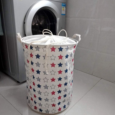 35cmx45cm összecsukható húzózsinór port Piszkos ruha Mosókosár Játékruházat Tároló Vödör Mosodaszervező