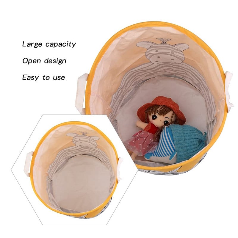 Didelis nešvarių skalbinių krepšelis, sulankstomas kliūtis, drabužių laikymo kibiras Vaikų žaislų krepšelis, atsparus vandeniui, laikiklis su patvariomis rankenomis