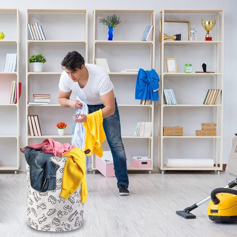 Didelis nešvarių skalbinių krepšelis, sulankstomas kliūtis, drabužių laikymo kibiras Vaikų žaislų krepšelis, atsparus vandeniui, laikiklis su patvariomis rankenomis