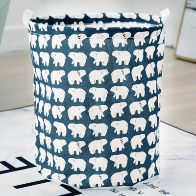 Lenjerie de bumbac Coș de rufe murdare Organizator pliabil impermeabil, găleată, îmbrăcăminte, jucărie pentru copii, capacitate mare, depozitare rotundă acasă