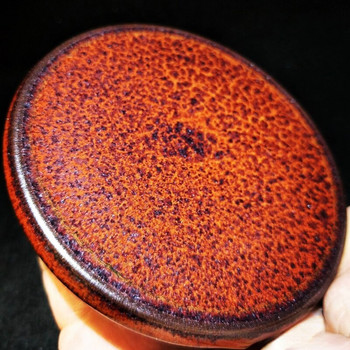 Държач за чаша Jianzhan превъзходен продукт държач за саксия всички ръчно изгаряне на дърва за огрев желязо петна от ръжда Дебела ръка натискане малък \\ диск