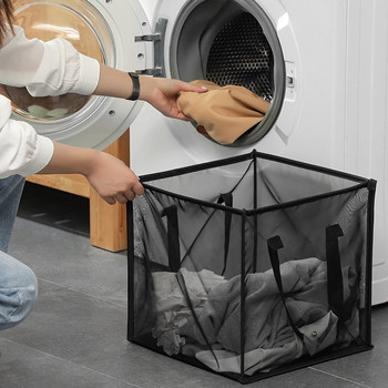 Кош за пране с голям капацитет Сгъваема чанта за съхранение на играчки Съхранение на отломки Съвременен договорен органайзер за перално помещение