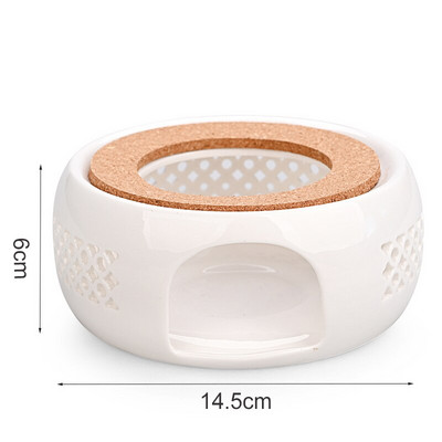 Nešiojamas arbatinuko šildytuvo laikiklis Keraminis arbatos puodo pagrindas Kavos vandens šildytuvas žvakių kaitinimo pagrindo laikiklis arbatos arbatos rinkinio priedai