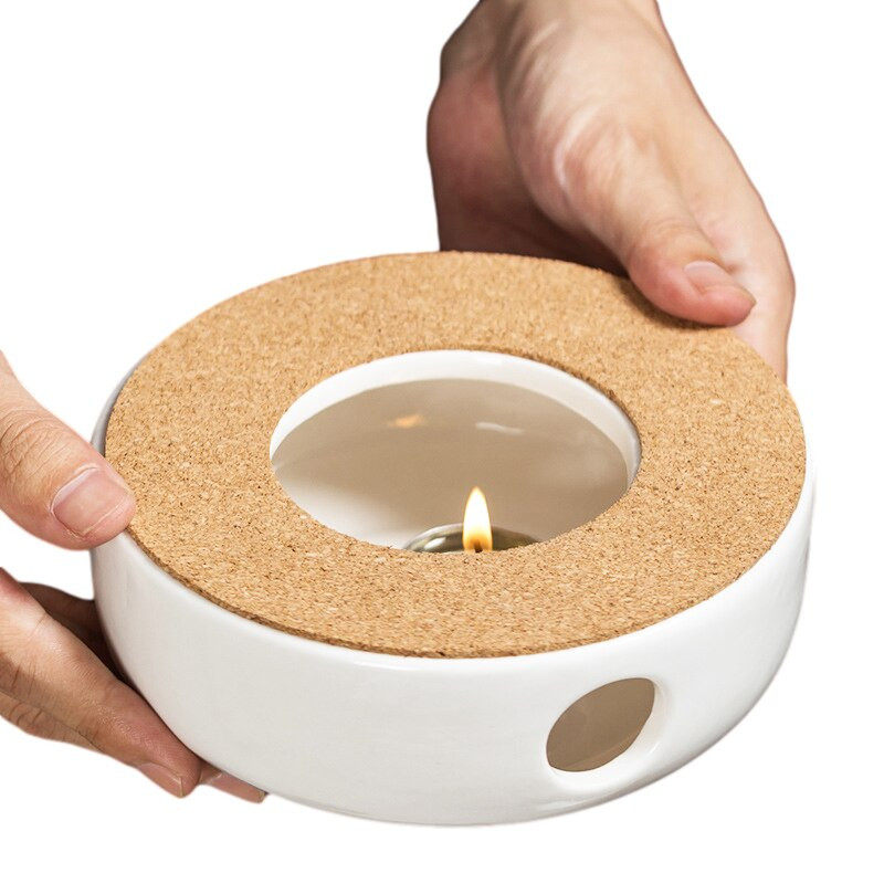 Nešiojamas arbatinuko šildytuvo laikiklis Keraminis arbatos puodo pagrindas Kavos vandens šildytuvas žvakių kaitinimo pagrindo laikiklis arbatos arbatos rinkinio priedai