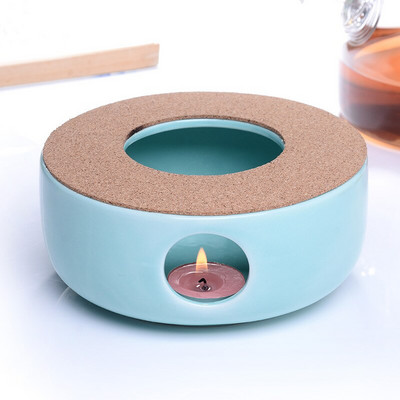 Mini suport portabil din ceramică pentru ceainic, bază pentru încălzitor de ceainic, bază izolatoare, încălzitor de apă pentru cafea, suport pentru lumânări, accesorii pentru ceai
