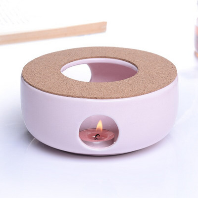 Mini suport portabil din ceramică pentru ceainic, bază pentru încălzitor de ceainic, bază izolatoare, încălzitor de apă pentru cafea, suport pentru lumânări, accesorii pentru ceai