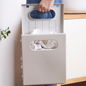 Πτυσσόμενο καλάθι ρούχων Μπάνιο βρώμικο καλάθι ρούχων Πλυντήριο ρούχων τοίχου Κρεμαστό κούφιο πτυσσόμενο καλάθι πλυντηρίου ρούχων Organizer