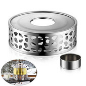 Nešiojamas arbatos puodo šildytuvas Patvarus nerūdijančio plieno žvakių šildytuvas arbatos lempos laikiklis Kavos šildytuvo kaitinimo pagrindo arbatinuko laikiklis