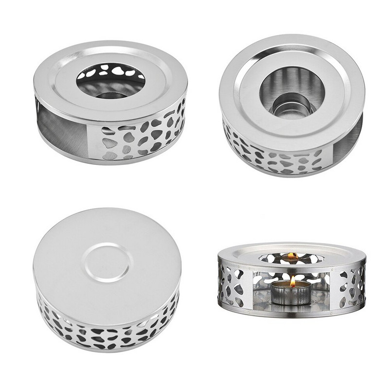 Nešiojamas arbatos puodo šildytuvas Patvarus nerūdijančio plieno žvakių šildytuvas arbatos lempos laikiklis Kavos šildytuvo kaitinimo pagrindo arbatinuko laikiklis