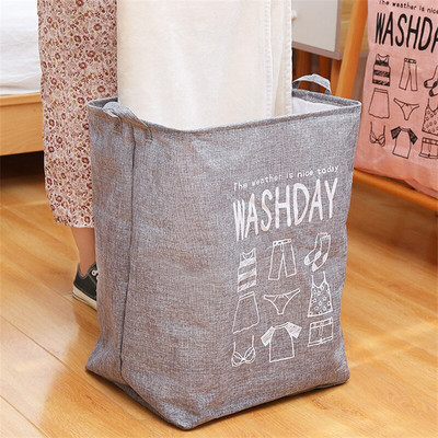 1 kom super velika košara za rublje, sklopiva košara za rublje za pohranu s navlakom za uzicu, vodootporna lanena košara za pohranu odjeće