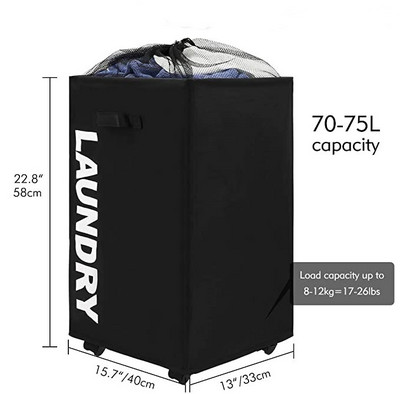 Pagrindinis X-Large Slim Sulankstomas skalbinių krepšelis trukdo sandėliavimo patalpos tvarkykles ant ratukų miegamajam Cesto Ropa Sucia