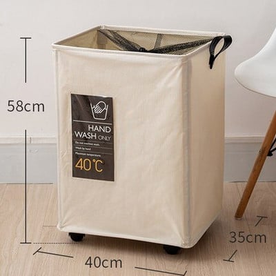 Pagrindinis X-Large Slim Sulankstomas skalbinių krepšelis trukdo sandėliavimo patalpos tvarkykles ant ratukų miegamajam Cesto Ropa Sucia