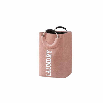 Košara za rublje velikog kapaciteta Lanena torba za pohranu rublja s prstenastom aluminijskom ručkom Prijenosna posuda za pranje rublja Sklopiva torba za odjeću Kupaonica