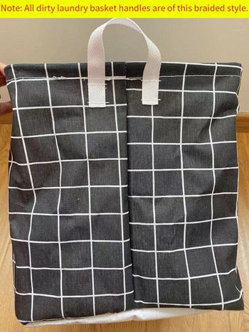 Нов памучен ленен кош за пране Сгъваем органайзер Кофа Квадратна Мръсни дрехи Анти-прах Кошница за съхранение с голям капацитет за дома