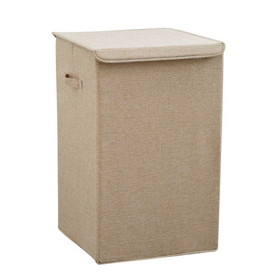 Košara za rublje s poklopcem Košara za rublje velikog kapaciteta s ručkom Sklopiva korpa za odlaganje prljave odjeće za spavaonicu u kupaonici