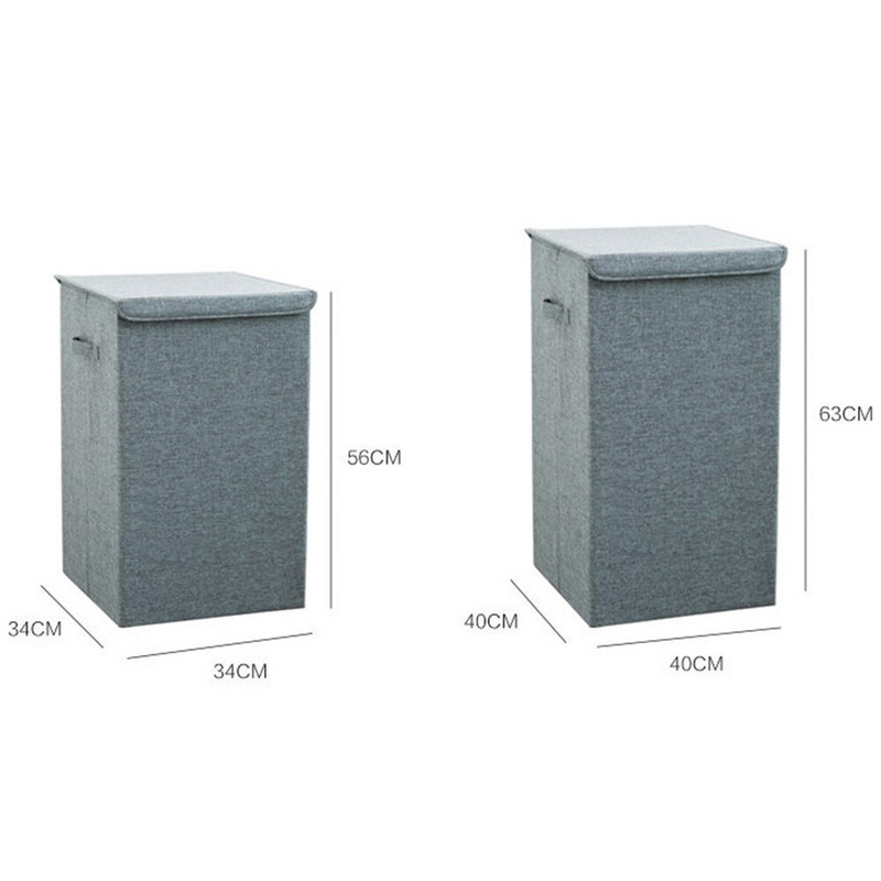 Košara za rublje s poklopcem Košara za rublje velikog kapaciteta s ručkom Sklopiva korpa za odlaganje prljave odjeće za spavaonicu u kupaonici