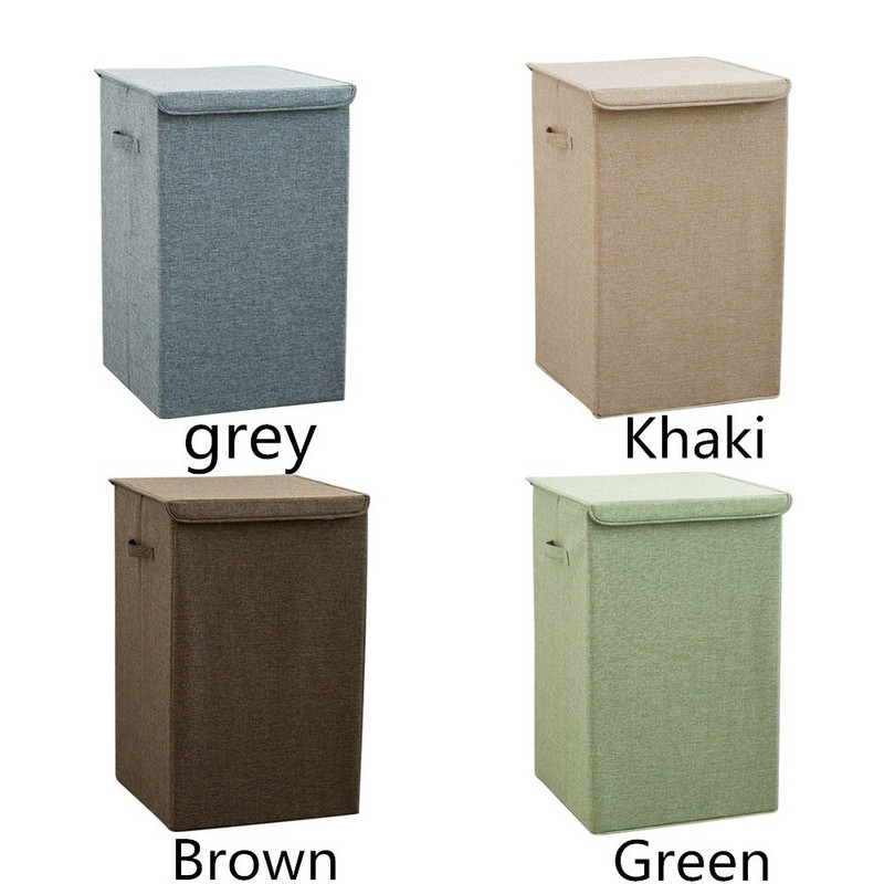 Košara za rublje s poklopcem Košara za rublje velikog kapaciteta s ručkom Sklopiva korpa za odlaganje prljave odjeće za spavaonicu u kupaonici