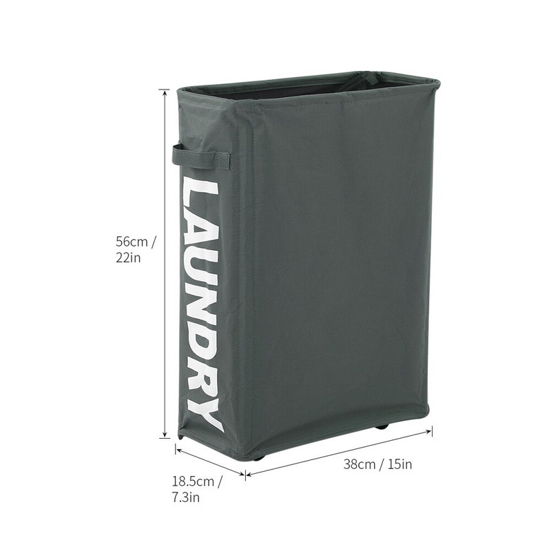 Сгъваем кош за пране с органайзер на 4 колела Кош за мръсно пране Кошче за връв Чанта за пране Кош за мръсни дрехи