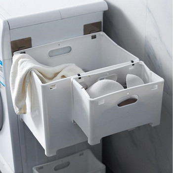 Сгъваема кошница за пране Без удари Монтирана на стена Кошница за съхранение на мръсни дрехи Поставка за съхранение на дрехи Органайзер за играчки