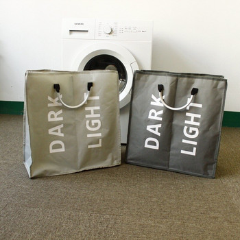 Кошница за пране Сгъваема чанта за пране Голяма кошница за мръсно пране Hamper Sorter Оксфордска чанта за мръсни дрехи с алуминиева дръжка