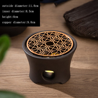 Keraminė arbatos viryklė Žvakių šildytuvo pagrindas arbatos ceremonija Arbatos reikmenys Šiltos arbatos viryklės Arbatinuko laikiklis Termostatinis pagrindo dekoravimas