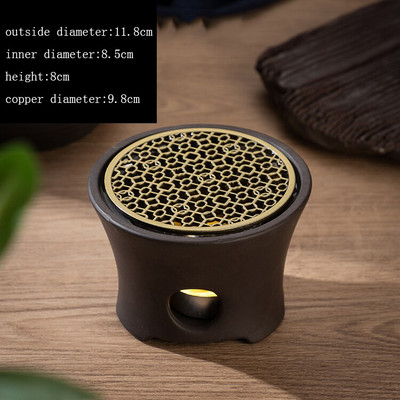 Keraminė arbatos viryklė Žvakių šildytuvo pagrindas arbatos ceremonija Arbatos reikmenys Šiltos arbatos viryklės Arbatinuko laikiklis Termostatinis pagrindo dekoravimas