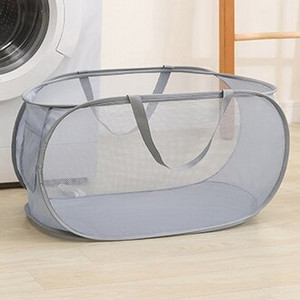 Coș de rufe murdar din bumbac, in, pliabil, rotund, organizator impermeabil, găleată, jucării, coș de depozitare pentru acasă de capacitate mare