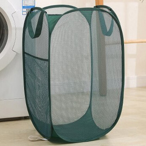 Coș de rufe murdar din bumbac, in, pliabil, rotund, organizator impermeabil, găleată, jucării, coș de depozitare pentru acasă de capacitate mare