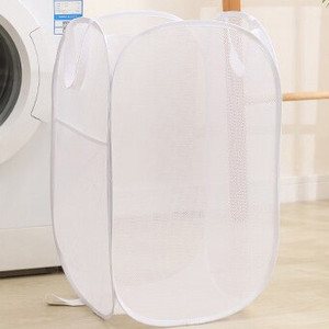 Coș de rufe murdar din bumbac, in, pliabil, rotund, organizator impermeabil, găleată, jucării, coș de depozitare pentru acasă de capacitate mare