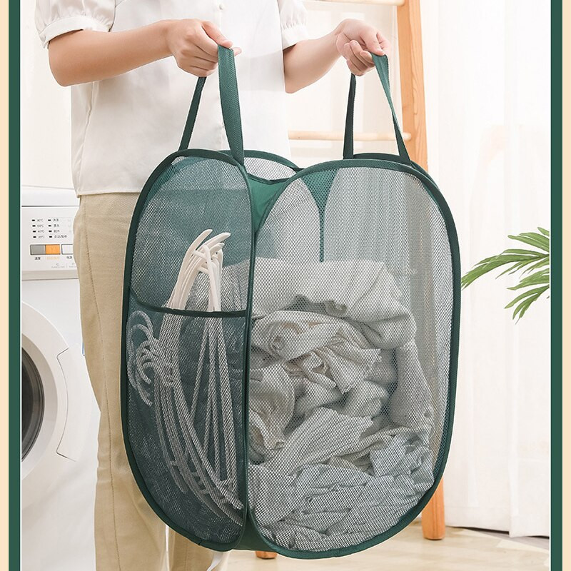 Coș de rufe murdar din bumbac, in, pliabil, rotund, organizator impermeabil, găleată, jucării, coș de depozitare pentru acasă de capacitate mare