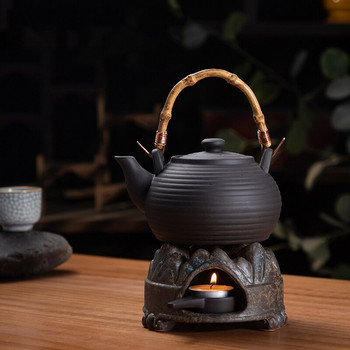 Творческа печка за чай, керамична основа, китайски кунг-фу, принадлежности за чай, топли печки за чай, държач за чай, свещ, нагревател, декор
