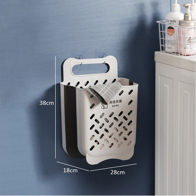 Kupaonska prijenosna sklopiva košara za pohranu prljave odjeće Velika kanta za odjeću bez bušenja koja visi na zidu Košara za rublje Kućanstvo