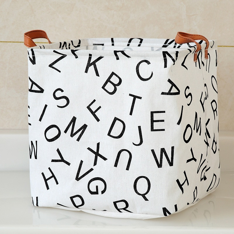 Pamučna lanena košara za rublje Četvrtasta prljava odjeća Igračke Sklopivi organizator Kanta Zaštita od prašine Velika bačva za skladištenje Koš za skladištenje Kućni