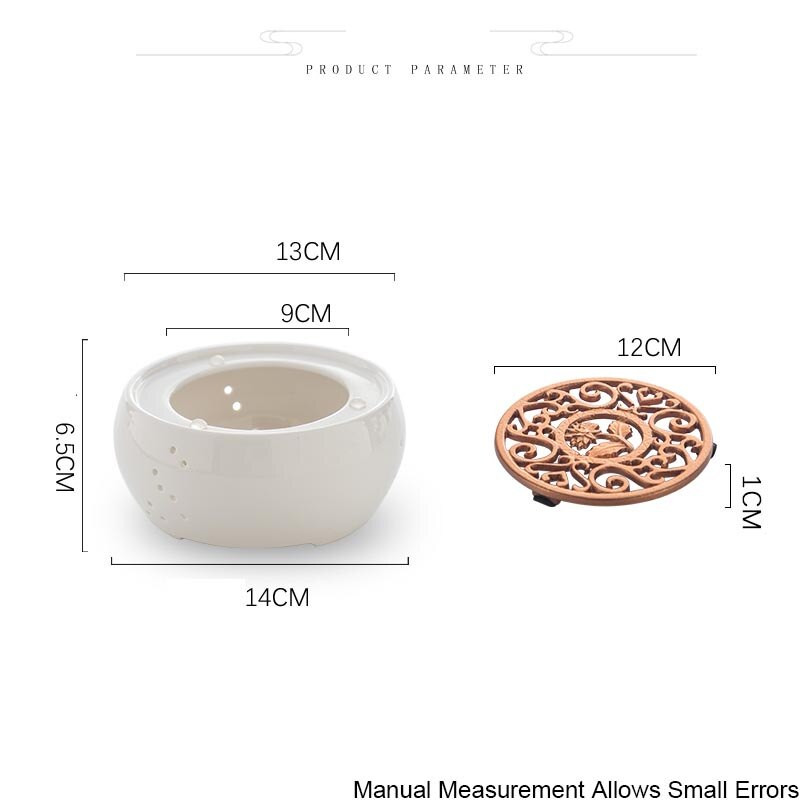 Încălzitor de lumânări din ceramică albă creativă, ceainic, bază de încălzire, ceai de flori fierte, bază izolatoare încălzită, accesorii pentru ceai, încălzitor de cafea