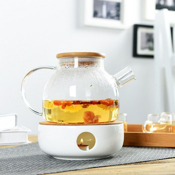 Преносим керамичен чайник Държач за подгряване на свещи Основа за подгряване на чайник Изолационна основа Подгряване на кафе за вода Свещ Държач за топлина Основа