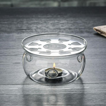 8 бр./пакет Ръчно изработена топлоустойчива стъклена основа Топъл държач за чайник Нагревателна основа Затопляне на чай Поставка за аксесоари за чайник