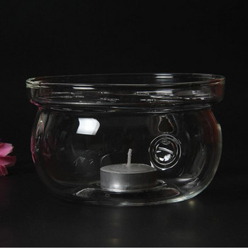 8 бр./пакет Ръчно изработена топлоустойчива стъклена основа Топъл държач за чайник Нагревателна основа Затопляне на чай Поставка за аксесоари за чайник