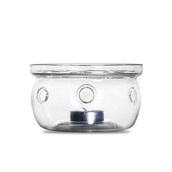 Чайник По-топла Изолационна основа Свещник Кафе Вода Прозрачно стъкло Топлоустойчиви Аксесоари за чай-Отопление на едро