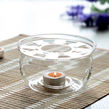Чайник По-топла Изолационна основа Свещник Кафе Вода Прозрачно стъкло Топлоустойчиви Аксесоари за чай-Отопление на едро