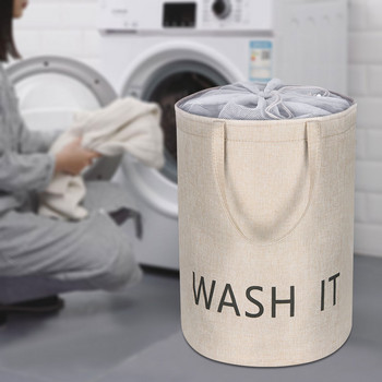 Бельо Домакинска кошница за мръсно пране с капак Сгъваема кофа за съхранение на дрехи Дрехи Играчки Органайзер Дръжка Кошница за пране