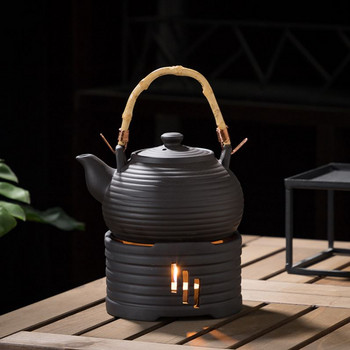 Японска печка за чай Керамична керамика Нагревател за свещи Реколта Нощна лампа Основа за чайник Пуер Поставка за чайник Аксесоари за чай