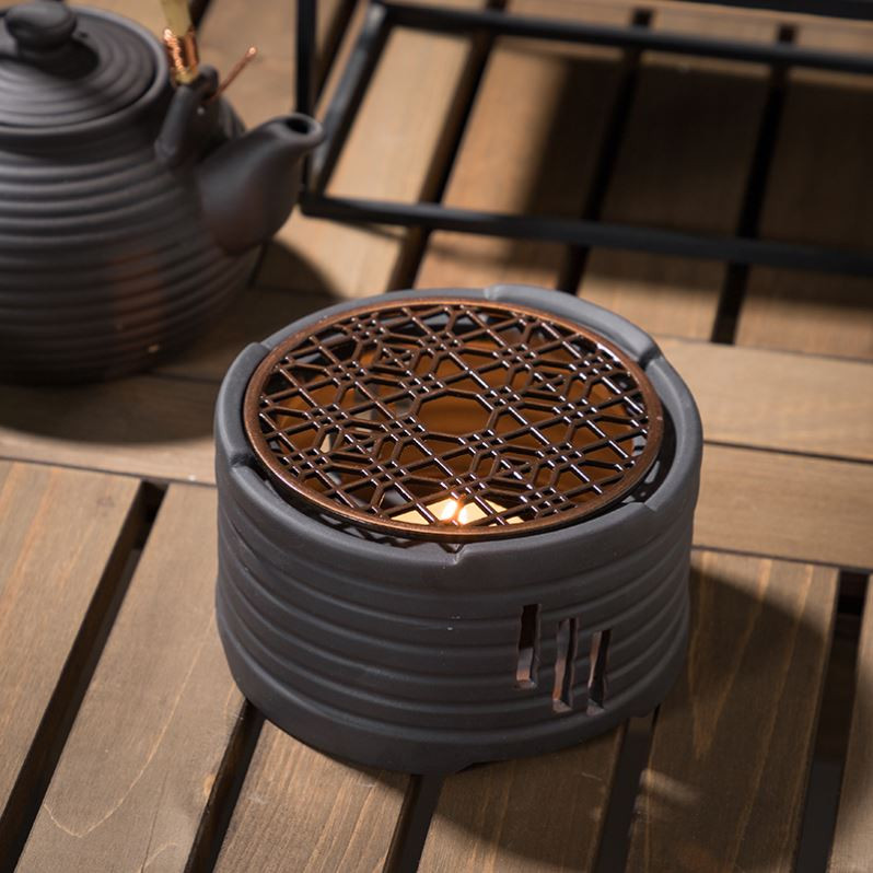 Japoniškos arbatos viryklės keramikos keramikos žvakių šildytuvas Vintage nakties šviesos arbatos virimo aparato pagrindas Puer arbatinuko laikiklis arbatos priedai