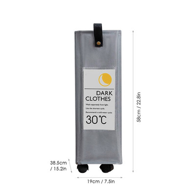 Sklopiva košara za pranje rublja Organizator za prljavu odjeću Košara za pranje rublja veliki razdjelnik 3 pregrade Sklopiva sklopiva košara s kotačima