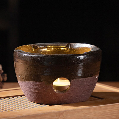 Vintage teakályha Kerámia fazekas teásedény Kiegészítők Gyertya meleg teaszerszám Kőedény kályhák Melegítő Otthon Éjszakai kézműves