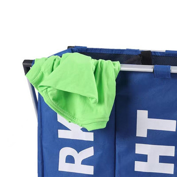 Мръсни дрехи Водоустойчива кошница за съхранение Организатор с три решетки Домашна баня Сгъваема голяма кошница за пране Drop shipping