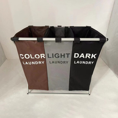Netīras drēbes Ūdensnecaurlaidīgs uzglabāšanas grozs Trīs režģu organizators Mājas vannas istaba Saliekams Liels Veļas grozs Piegāde