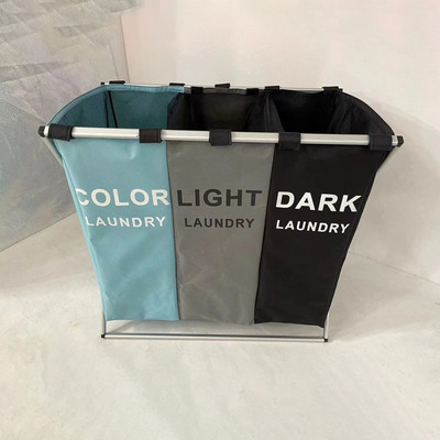 Netīras drēbes Ūdensnecaurlaidīgs uzglabāšanas grozs Trīs režģu organizators Mājas vannas istaba Saliekams Liels Veļas grozs Piegāde