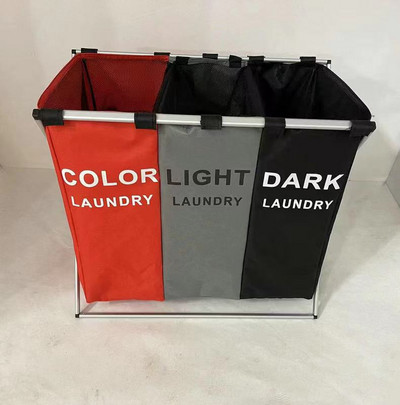 Netīras drēbes Ūdensnecaurlaidīgs uzglabāšanas grozs Trīs režģu organizators Mājas vannas istaba Saliekams Liels Veļas grozs Piegāde