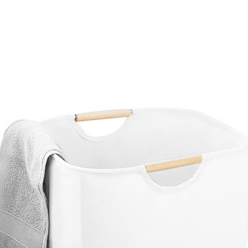 Голям капацитет за съхранение на пране Кошница за съхранение на мръсни дрехи с дръжка, сгъваема кошница за пране Аксесоари за баня